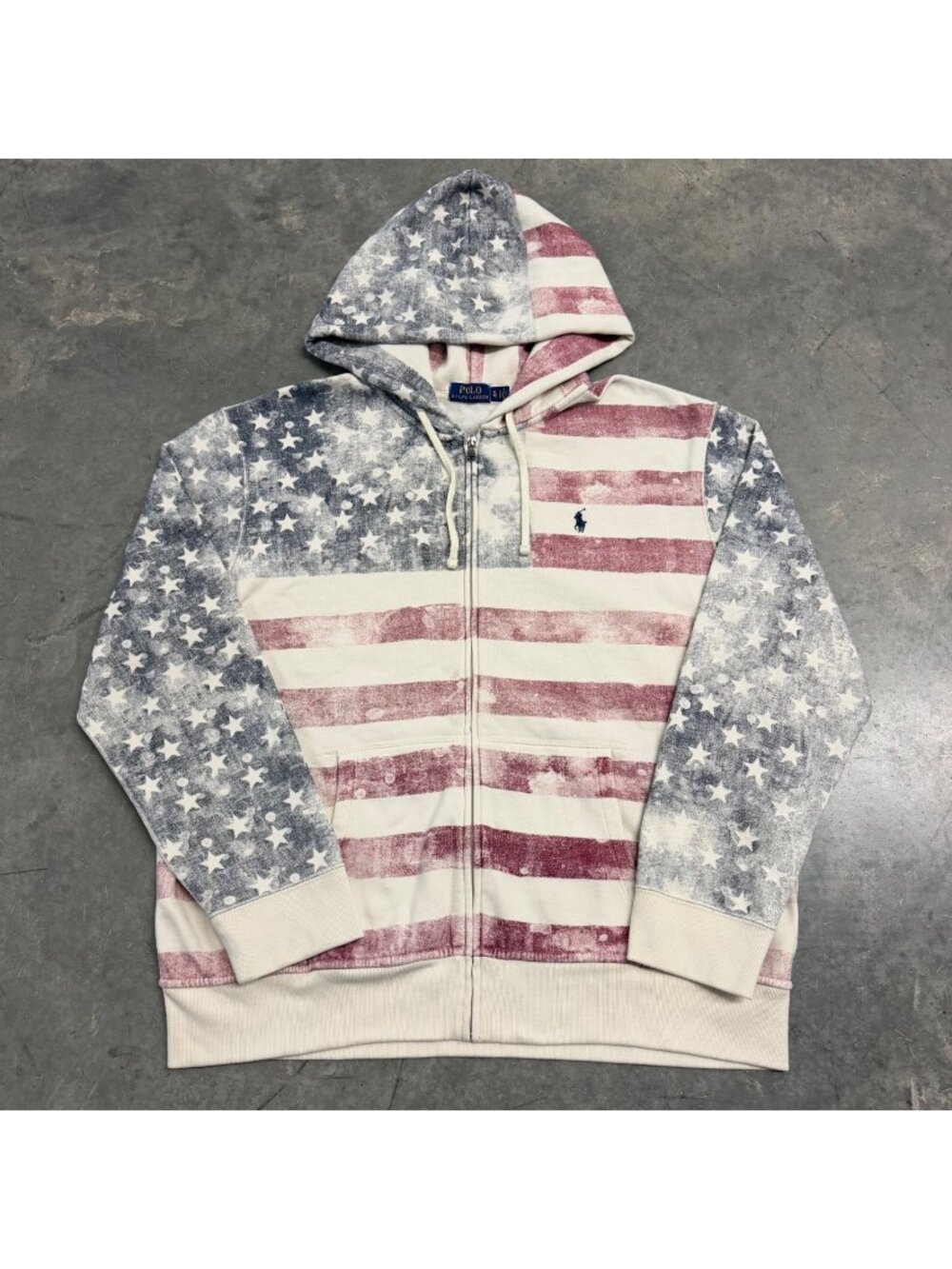 Polo Ralph Lauren XL American Flag AOP Full-Zip Hoodie